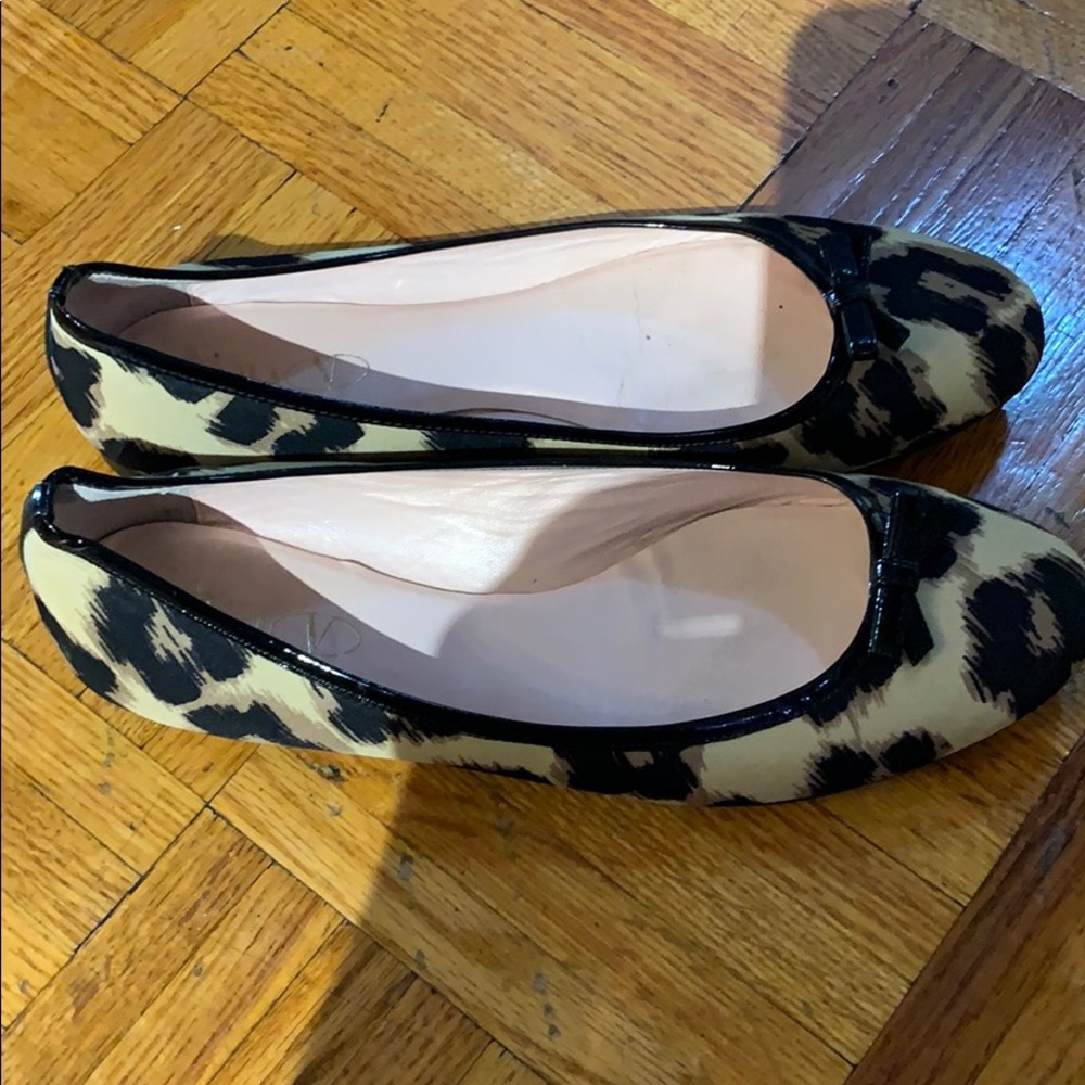 Red Valentino Leopard Print Ballerina Flats - Picture 2 of 5